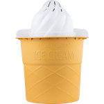 Nostalgia 4-Quart Swirl Cone Ice Cream Maker, Vanilla White