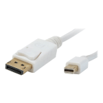 Comprehensive - DisplayPort cable - Mini DisplayPort (M) to DisplayPort (M) - 10 ft - molded - snow white