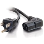 C2G 10ft Universal Right Angle Power Cord - 18AWG - NEMA 5-15P to IEC320C13R - TAA Compliant - 10ft