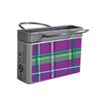 AmuseMints Mint Candy Shopping Bag Tins, Purple Plaid, 0.68 Oz, Pack Of 24