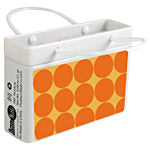 AmuseMints Mint Candy Shopping Bag Tins, Orange Dots, 0.68 Oz, Pack Of 24