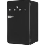 Commercial Cool Retro 3.2 Cu. Ft. Refrigerator With Freezer, Black