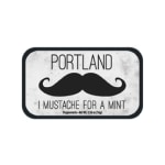 AmuseMints Destination Mint Candy, Mustache Mints Portland, 0.56 Oz, Pack Of 24