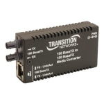 Transition Networks Stand-Alone Mini Fast Ethernet Media Converter - Fiber media converter - 100Mb LAN - 100Base-TX, 100Base-X - RJ-45 / SFP (mini-GBIC)