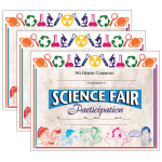 Hayes Certificates, 8-1/2in x 11in, Science Fair Participation, 30 Certificates Per Pack, Set Of 3 Packs