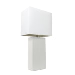 Lalia Home Lexington Table Lamp, 21inH, White/White