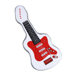 AmuseMints Sugar-Free Mints, Electric Guitar Tin, White/Red, Pack Of 24