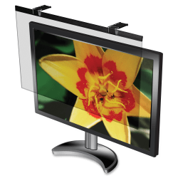 Business Source Wide-screen LCD Anti-glare Filter Black - For 24in Widescreen LCD Monitor - 16:10 - Acrylic - Yes - 1 Pack