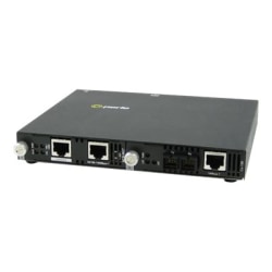 Perle SMI-100-S2SC80 - Fiber media converter - 100Mb LAN - 100Base-TX, 100Base-ZX - RJ-45 / SC single-mode - up to 49.7 miles - 1550 nm