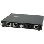 Perle SMI-100-S2ST80 - Fiber media converter - 100Mb LAN - 100Base-TX, 100Base-ZX - RJ-45 / ST single-mode - up to 49.7 miles - 1550 nm