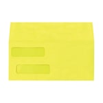 LUX #10 Invoice Envelopes, Double-Window, Gummed Seal, Citrus, Pack Of 500