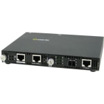 Perle SMI-110-S2LC80 Media Converter - 2 x Network (RJ-45) - 1 x LC Ports - DuplexLC Port - Management Port - 100Base-FX, 100Base-TX - 49.71 Mile - External, Rail-mountable, Rack-mountable, Wall Mountable