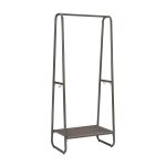 Linon Blaisdell Tall Clothing Rack, 60inH x 27-1/4inW x 15-3/4inD, Pewter