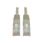 Eaton Tripp Lite Series Cat5e 350 MHz Molded (UTP) Ethernet Cable (RJ45 M/M), PoE - Gray, 12 ft. (3.66 m) - Patch cable - RJ-45 (M) to RJ-45 (M) - 12 ft - UTP - CAT 5e - molded, stranded - gray