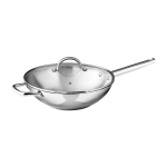 Bergner Stainless-Steel Nonstick Stir Fry Pan With Lid, 12in