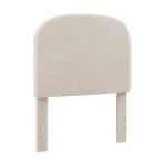 Linon Bayberry Rounded Upholstered Headboard, Twin, 50inH x 41inW x 3inD, Natural