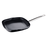 Bergner Aluminum Non-Stick Grill Pan, 11in, Black