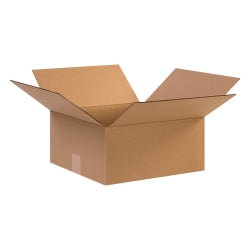 Partners Brand Corrugated Boxes, 12 1/2in x 12 1/2in x 6in, Kraft, Pack Of 25