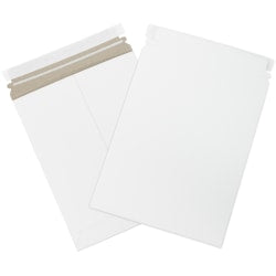 Partners Brand Self-Seal Stayflats Plus Express Pouch Mailers, 9in x 11 1/2in, White, Pack Of 25