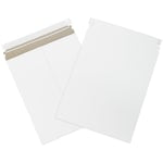 Partners Brand Self-Seal Stayflats Plus Express Pouch Mailers, 9 3/4in x 12 1/4in, White, Pack Of 25