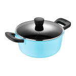 Bergner 4.5-Quart Aluminum Dutch Oven, Retro Blue