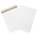 Partners Brand Self-Seal Stayflats Plus Express Pouch Mailers, 11in x 13 1/2in, White, Pack Of 25