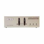 Aten VS0202 2-Port Video Matrix Switch-TAA Compliant - 2 x HD-15 Video In, 2 x HD-15 Video Out, 2 x Audio Line In, 2 x Audio Line Out - 1600 x 1200 @ 60Hz, 800 x 600, 640 x 480