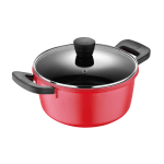 Bergner 4.5-Quart Aluminum Dutch Oven, Retro Red