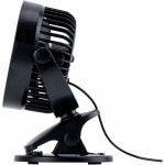 Lorell USB Personal Fan - 127 mm Diameter - 2 Speed - Breeze Mode, Quiet, Adjustable Tilt Head - 7.7in Height x 5.8in Width - Black