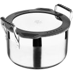 MasterPRO Smart Nesting Stainless-Steel Collection Covered Pot, Soup, 3.6 Qt, Stainless Steel