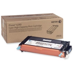 Xerox 6280 High-Yield Cyan Toner Cartridge, 106R01392