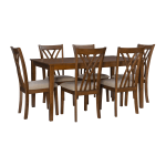 Powell Linka 7-Piece Dining Set, Gray/Brown