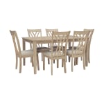 Powell Linka 7-Piece Dining Set, Gray/Natural