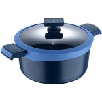 Masterpro Gastro Diamond Collection 2-Piece Cast-Aluminum Nonstick Dutch Oven, 4.8 Qt, Blue