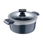 Masterpro Gastro Ceramic Aluminum 4.8-Quart Non-Stick Dutch Oven, Gray