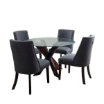 Powell Avaloni 5-Piece Dining Set, Gray/Espresso