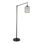 LumiSource Indy Wire Floor Lamp, 67inH, Gray Slate