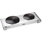 Nesco DB-02 Double Burner Electric Hot Plate, Silver