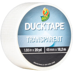 Duck Transparent Duct Tape - 20 yd Length x 1.90in Width - 1 Each - Transparent, Clear