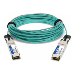 AddOn MSA and TAA Compliant 40GBase-AOC QSFP+ to QSFP+ Direct Attach Cable (850nm, MMF, 25m) - 100% compatible and guaranteed to work