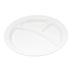 Carlisle Polycarbonate Narrow-Rim Plates, 10in, White, Pack Of 48