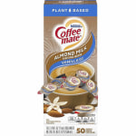 Coffee mate Almond Milk Vanilla Liquid Creamer Singles - Vanilla Almond Milk Flavor - 0.38 fl oz (11 mL) - 50/BoxTub