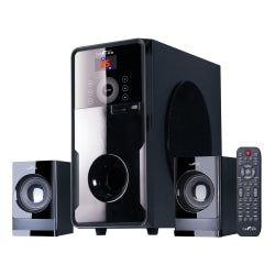 BeFree Sound BFS-50 2.1-Channel Bluetooth Surround Sound Speaker System, 14-3/4inH x 14-1/2inW x 12inD, Black, 99595508M