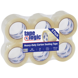 Tape Logic #160 Industrial Tape, 3in Core, 3in x 110 Yd., Clear, Case Of 6