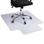 Mind Reader 9-to-5 Collection Office Chair Mat with Carpet Gripper, PVC,1/16inH x 35-1/2inW x 47-1/2inD, Clear