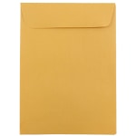 JAM Paper Open-End  5-1/2 x 7-1/2 Manila Catalog Envelopes, Gummed Seal, Brown Kraft, Pack Of 100 Envelopes