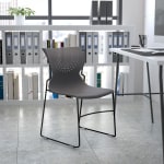 Flash Furniture HERCULES Series Full-Back Stack Chair, Gray