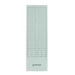 PaperCloud Time Card Rack, 50 Pockets, 27inH x 8.25inW x 1.4inD, Gray, PCTCR50