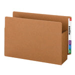 Smead TUFF Redrope End-Tab Expanding File Pockets, 5 1/4in Expansion, Legal Size, 30% Recycled, Redrope, Box Of 10