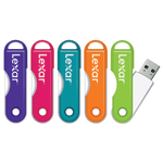 Lexar JumpDrive TwistTurn USB 2.0 Flash Drive, 16GB, Assorted Colors